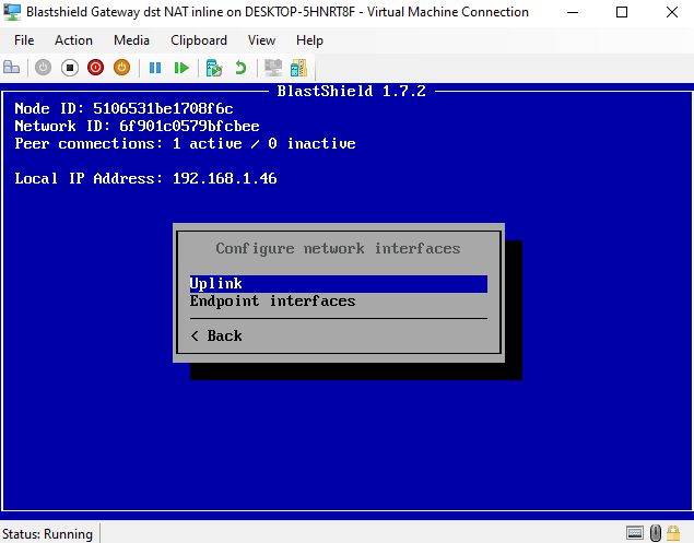 To configure the uplink interface, choose Uplink.