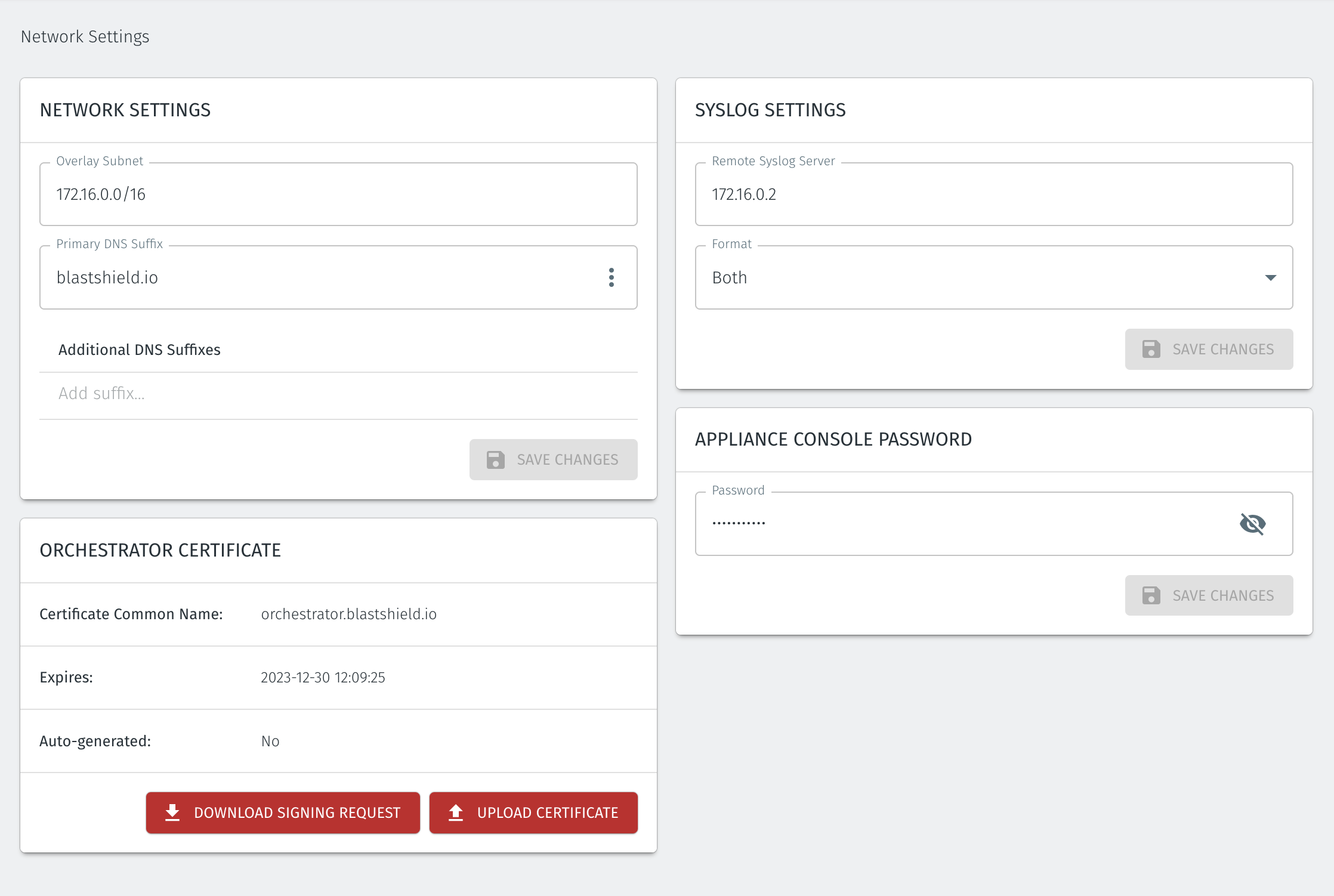 Navigate to the Network Settings