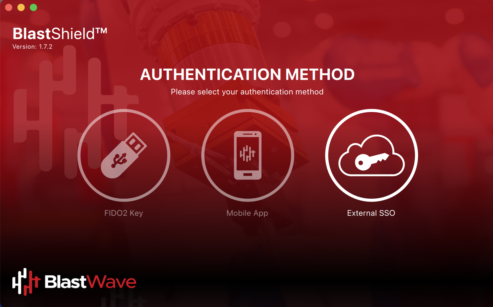 Choose the External SSO option