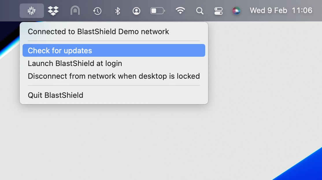 Updating the Client from the desktop