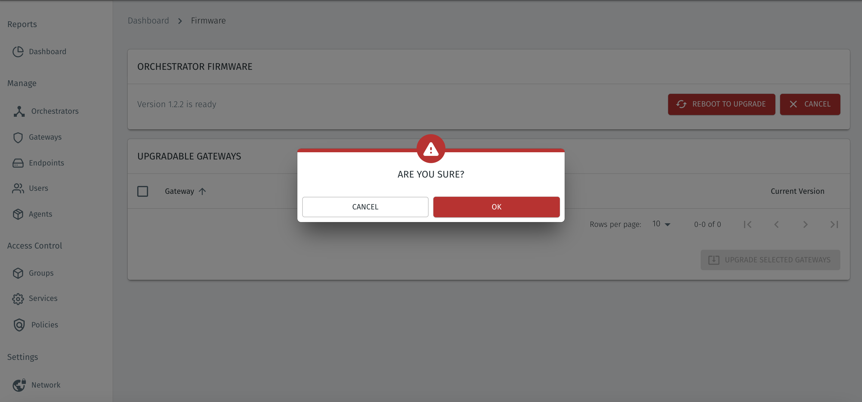 To proceed with the upgrade, choose OK.
