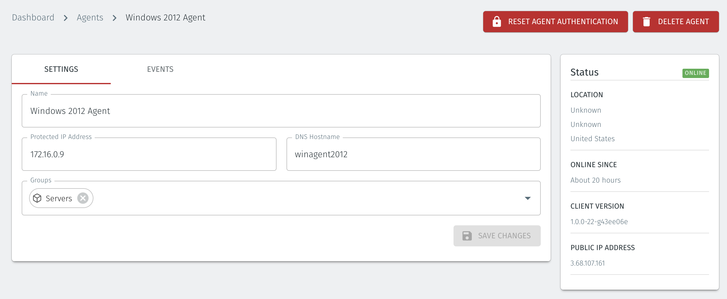 Go to the Orchestrator and click on the Agents Menu, find your new Agent and click on it. The status of the new Agent should appear as Online in the Orchestrator as shown in the image below.