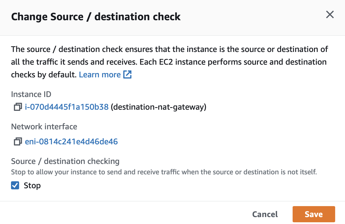 Go to the Source destination checking option at the bottom and check the box marked Stop.