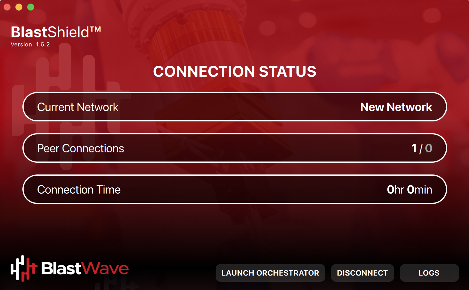 On the BlastShield Client, click on the Launch Orchestrator button.