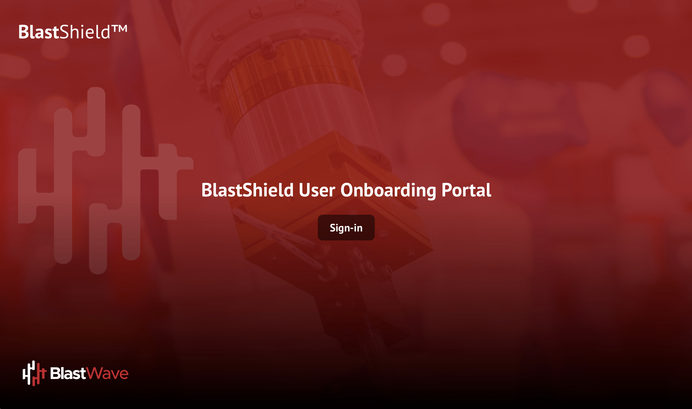 The new user should open the BlastShield Registration URL in their browser.