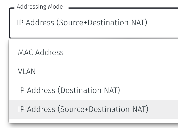 Select Addressing Mode for the Gateway to be IP Address